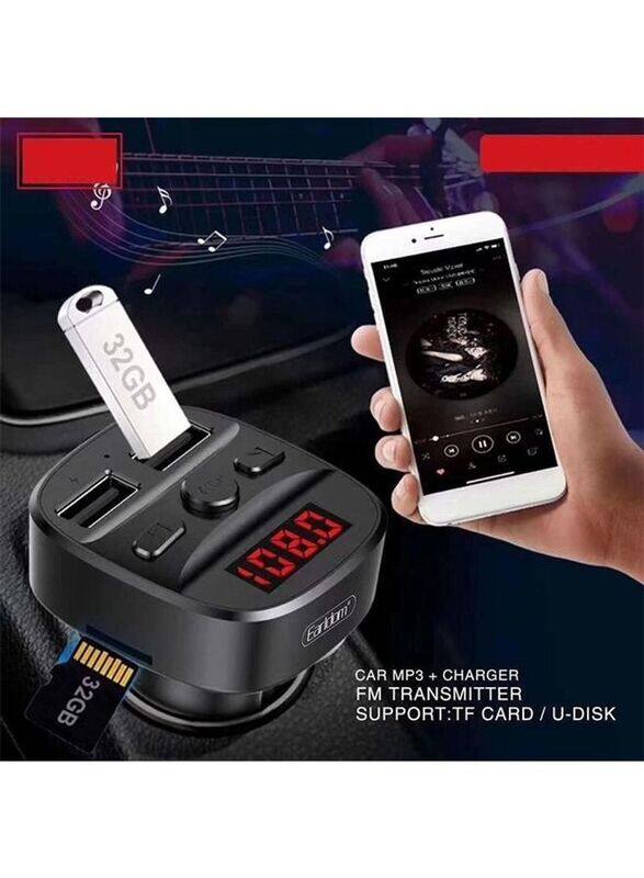 

Earldom Handsfree Call Car Charger Wireless Bluetooth FM Transmitter, Black