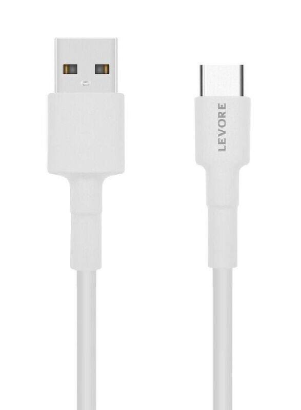 

Levore 1-Meter TPE USB C Cable, USB A Male to USB C for Smartphones/Tablets, White