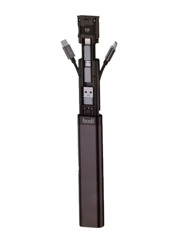 

Budi 2 Feet 9-in-1 Multi Functional Cable Stick, Black