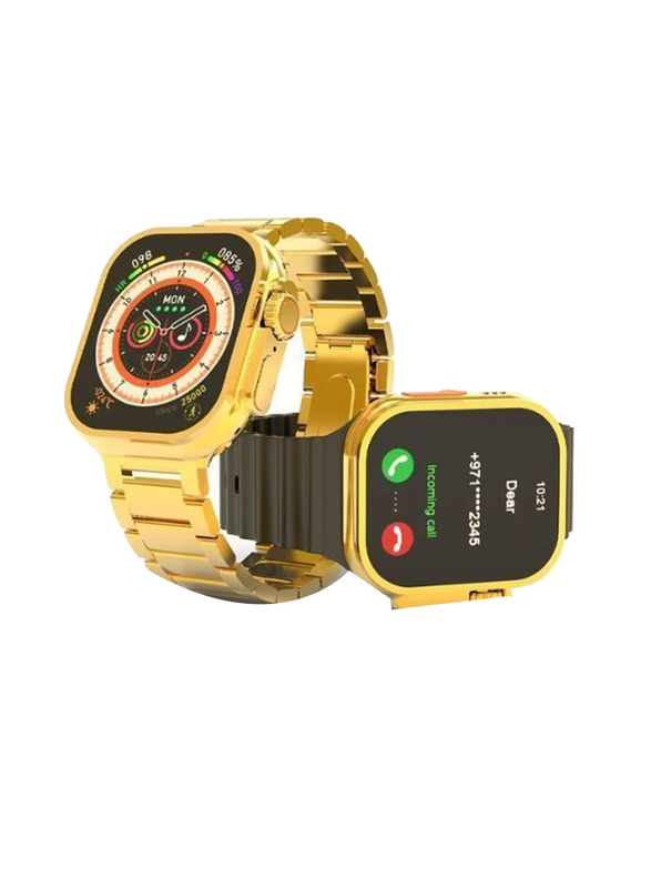 

Haino Teko G9 Ultra Max Golden Edition 49mm Smartwatch with Wireless Charging and One Extra Strap, Multicolour