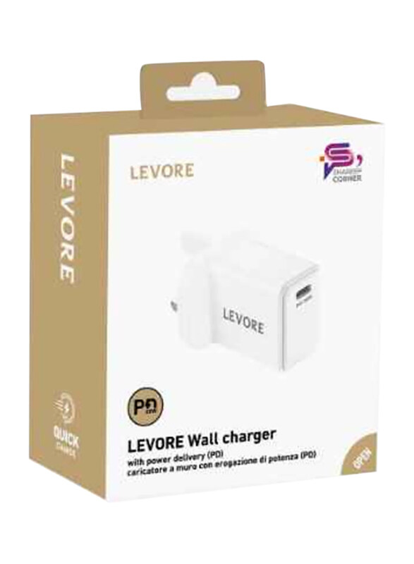 

Levore 20W PD Wall Charger, White