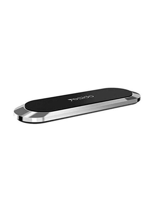

N/a Yesido Mini Strip Shape Magnetic Car Phone Holder Stand, Black/Silver