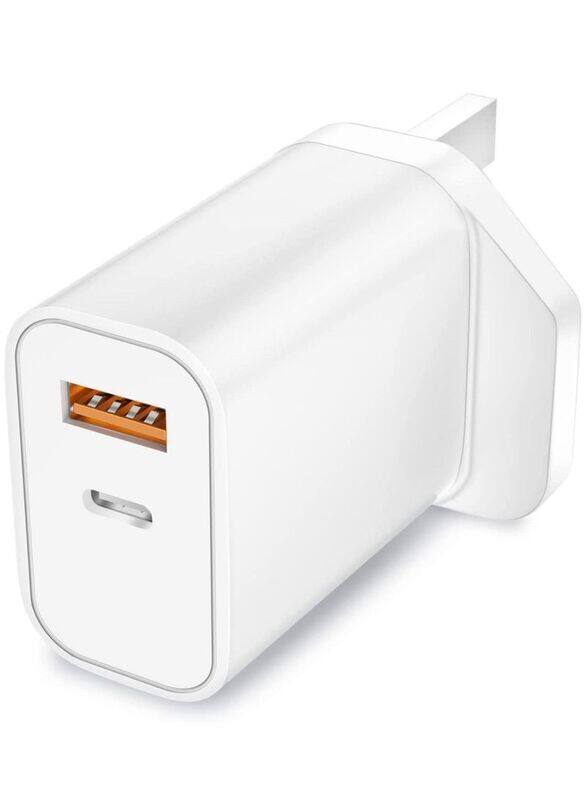 

Jmary 30W Dual Port USB C Wall Charger, White