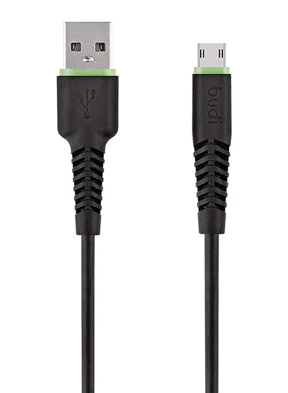 

Budi 3-Meters Micro-B USB Charging Data Cable, USB Type A to Micro-B USB for Smartphones/Tablets, Black