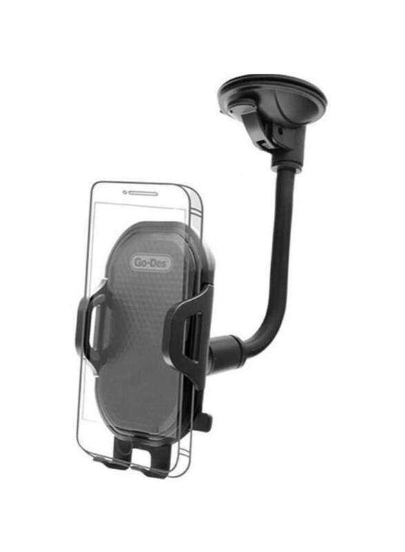 

N/a Go-Des Flexible Arm Windshield 360 Rotation Car Mobile Stand, Black