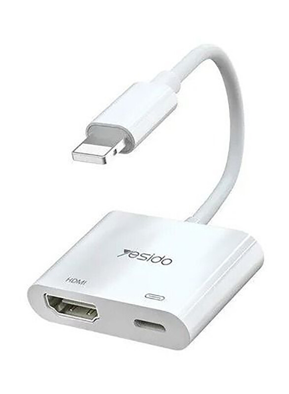 

Yesido Lightning Adapter, HDMI to Lightning for Apple Devices, White