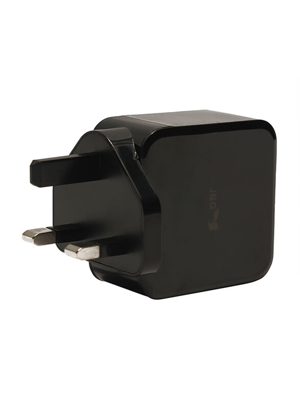 

Jbq Quick Wall Charger, Dual Port 3.0 USB with 6.2A and Charge Cable, HC-12F2, Black