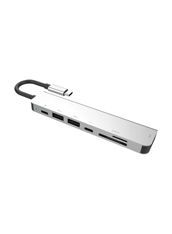 

Universal Go-Des 7-in-1 Type-C Cable Multi-Function Extender USB Hub, Grey