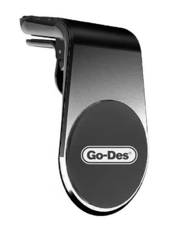 

N/a Go-Des L-Shape Magnetic Car Phone Mount Holder, GD-HD633, Black