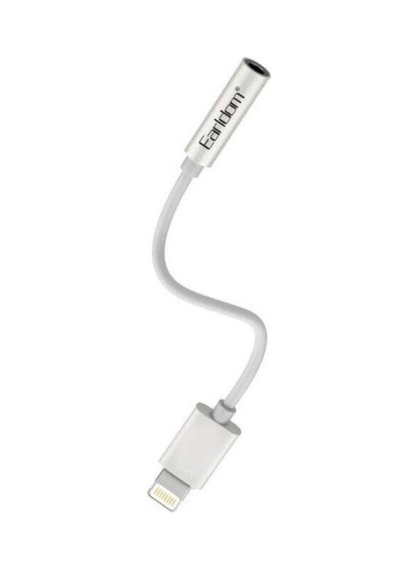 

Earldom One Size PopUp Window Lightning Cable, Jack 3.5mm Female to Lightning for Headphones, White