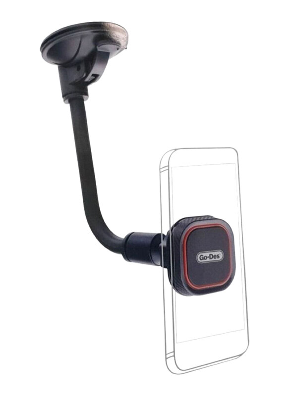 

N/a Go-Des Flexible Arm Windshiled Magnetic Car Mobile Holder, GD-HD653, Black