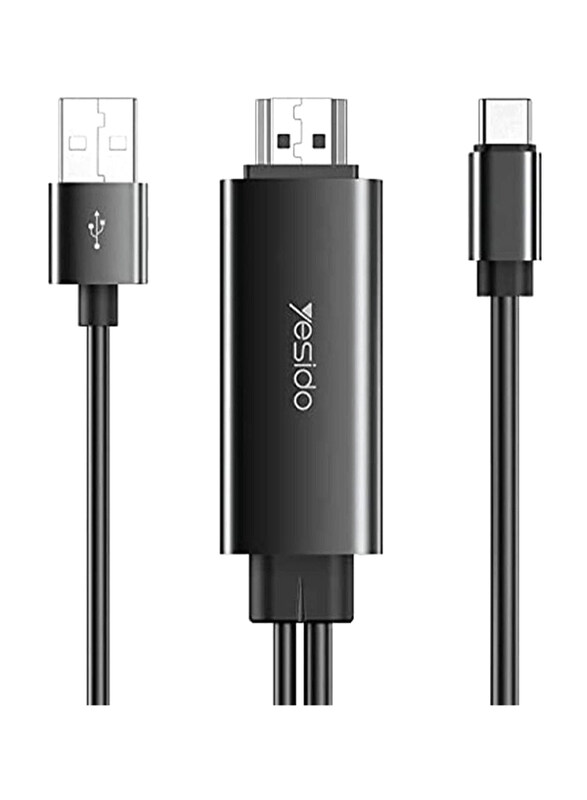 

Yesido USB Type-C Adapter, HDMI to USB Type-C for Smartphones/Tablets, Black