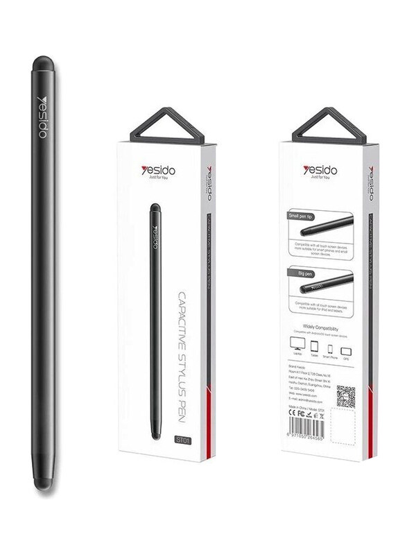 

Universal Yesido Capacitive Stylus Pen, ST01, Black
