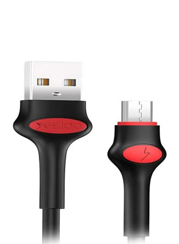 

Yesido 1-Meter Micro-B USB Data Sync Charging Cable, USB Type A to Micro-B USB for Smartphones/Tablets, Black/Red