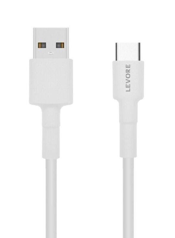 

Levore 1.8-Meter TPE USB C Cable, USB A Male to USB C for Smartphones/Tablets, White