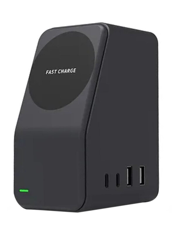 

Digitplus 5-in-1 Magnetic Wireless Charger Stand, Black