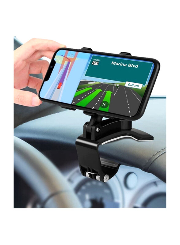 

N/a Yesido Car Phone Clip Holder Dashboard Cellphone Mount HUD Mobile Phone Holder, Black