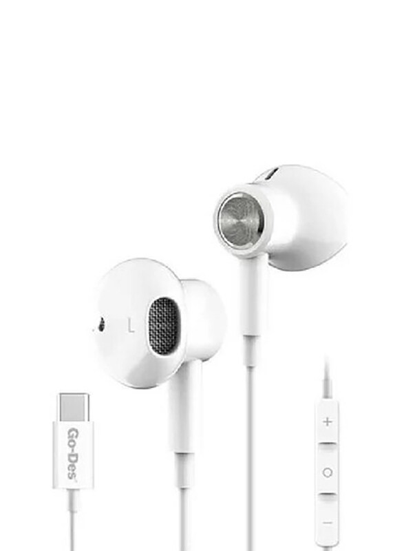 

Go-des GD-EP109 Magnetic Type-C In-Ear Headphones with Mic, White