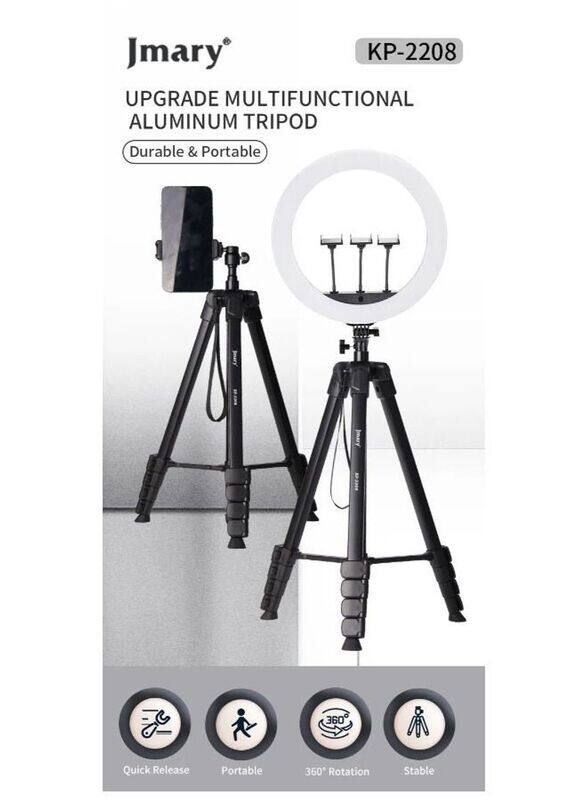 

N/a Jmary KP-2208 Aluminum Extendable Tripod Stand with Phone Holder for All Cameras/Cell Phones/Projector/Webcam/Spotting Scopes for Photography & Video