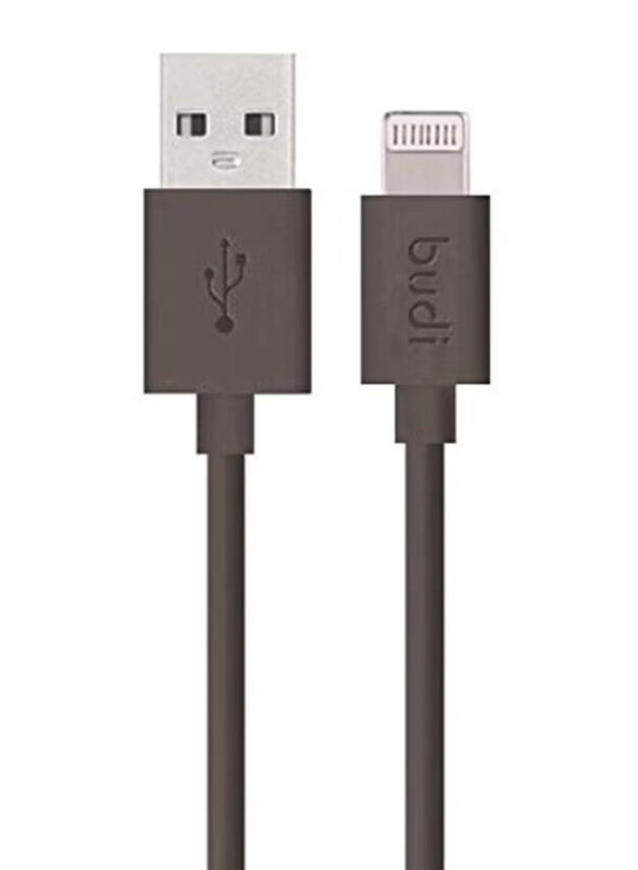 

Budi 3-Meters Lightning Charging Cable, USB Type A to Lightning for Apple Devices, Black