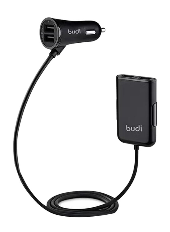 

Budi Wall Charger, 4 USB Ports, Black