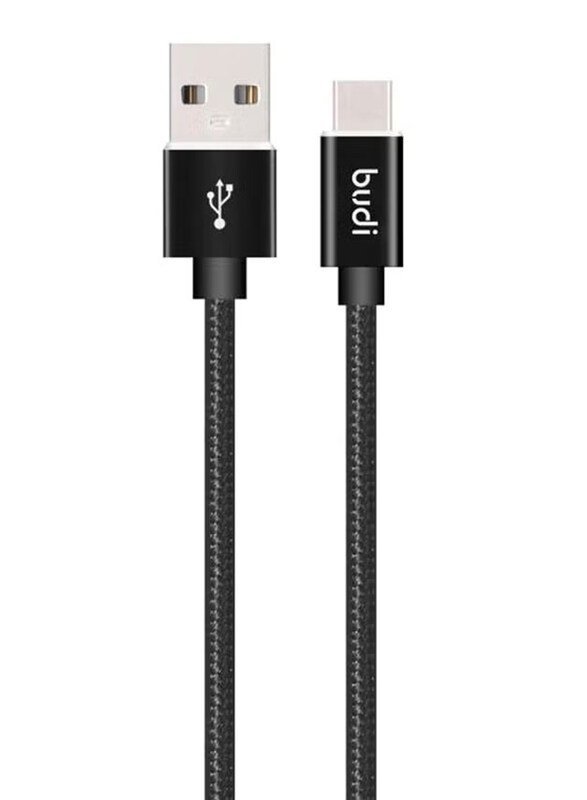 

Budi 1-Meters USB Type-C Cable, USB Type A to USB Type-C for Smartphones/Tablets, Black