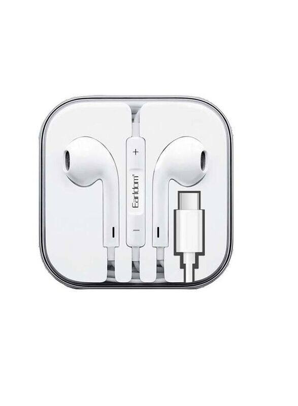

Earldom ET-E19 Type-C In-Ear Headphones with Mic, White