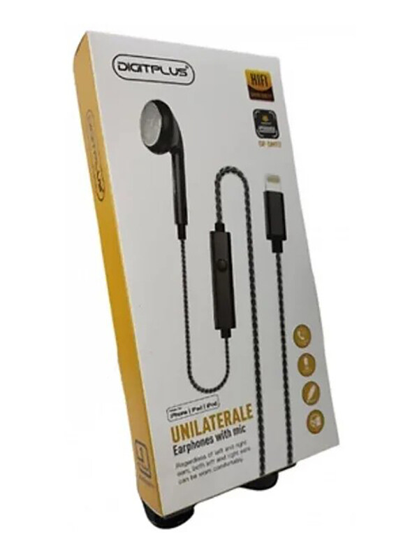 

Digitplus DP-DM12 Wired In-Ear Earphones with Mic & Monaural, Black
