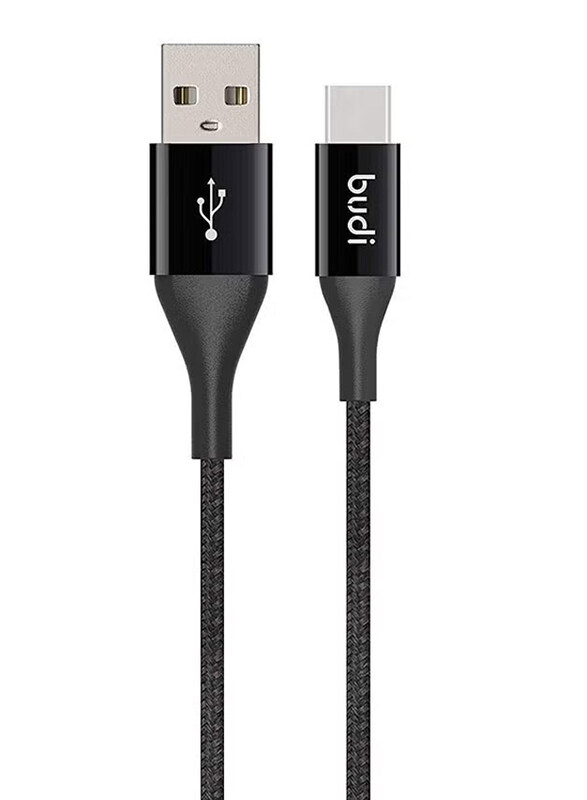 

Budi 1.2-Meters USB Type-C Charging Data Cable, USB Type A to USB Type-C for Smartphones/Tablets, M8J190T, Black