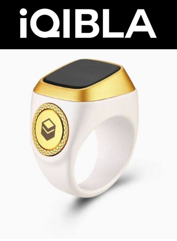 

iQibla Tasbih Zikr Plastic Lite Water Resistant Smart Ring, 20mm, White