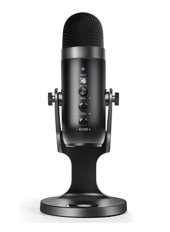 

Multiple Jmary PW8 Professional Metal Voice Recording Gaming Microphones with USB Condenser Studio & Podcast Recording for PC, Black