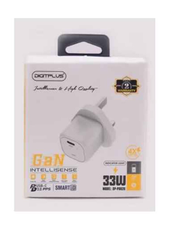 

Digitplus 33W USB-C wall Charger, White