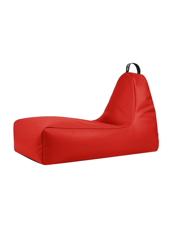 Ruish fill with Bean Bag Beads Rexine PVC Bingo Lounger, Double Extra Large, Red