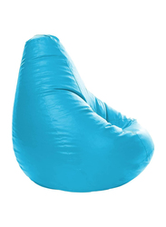 Back Support Pu Leather Bean Bag with filling MM TEX, Extra Large, Teal Blue