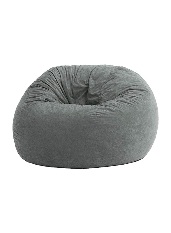 Soft and Comfortable Velvet Bean Bag with filling MM TEX, Grey