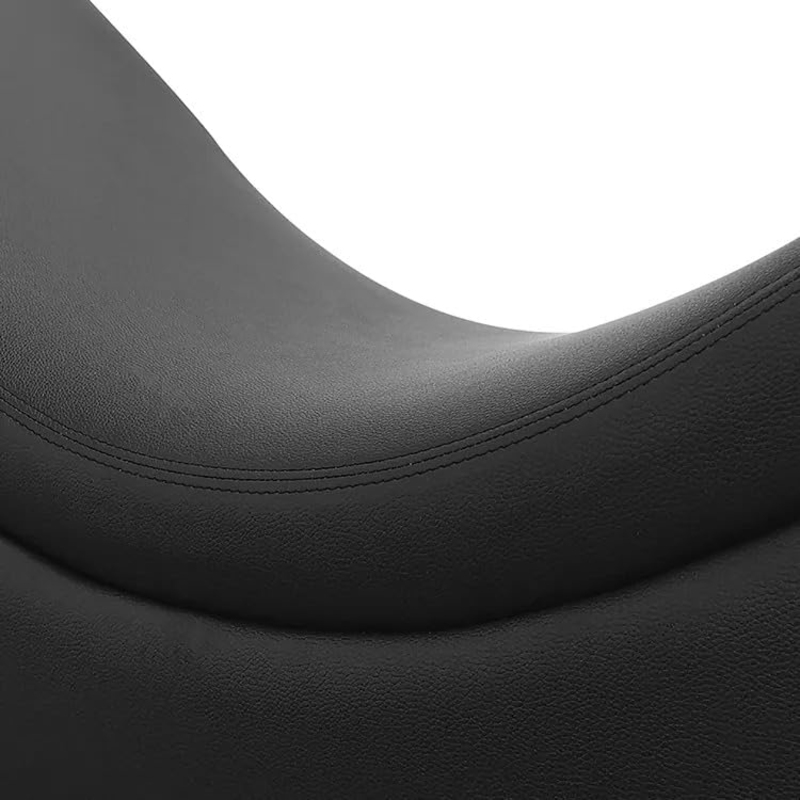 Design Comfortable & Relaxing Modrean Love Seat S-Shape Leather Sofa MM TEX, Black
