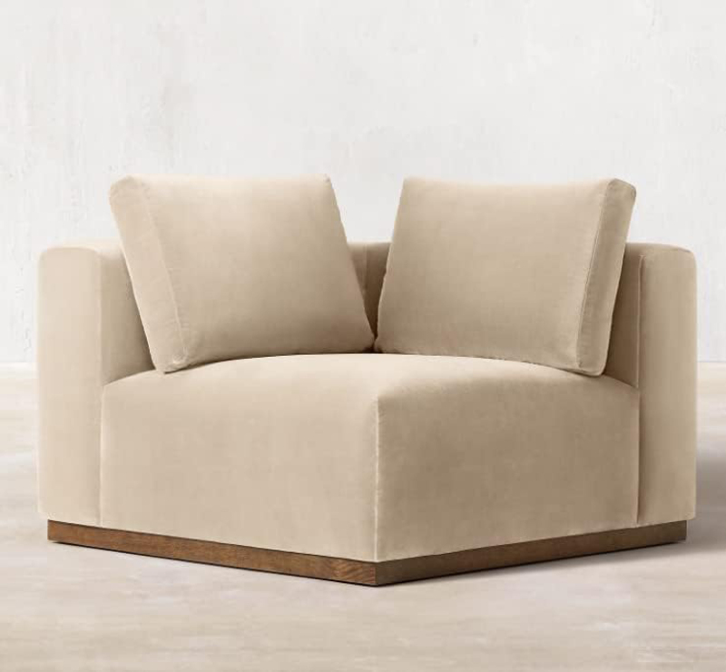 L-Sectional Modular Sofa Couches Set, U- Shape Design, Sand Brown