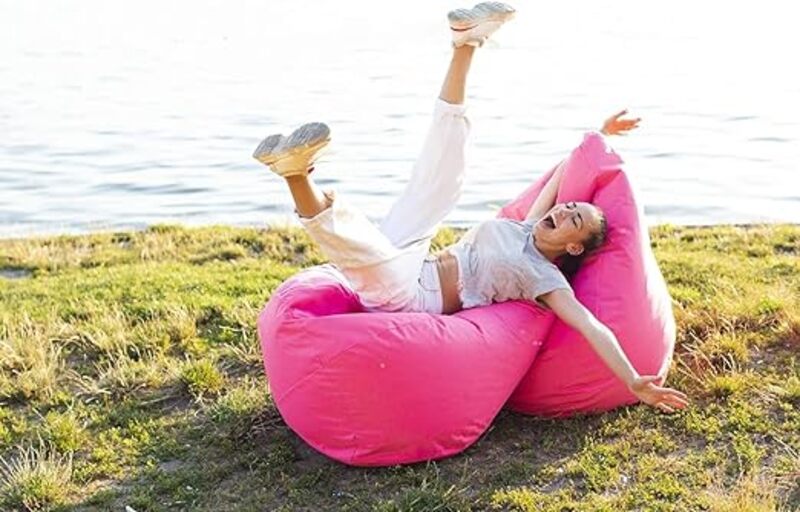 Shapy chair Bean Bag chair soft and comfortable XX-Large & XXX-Large (MM TEX) (XXX-Large Rexine, Pink)