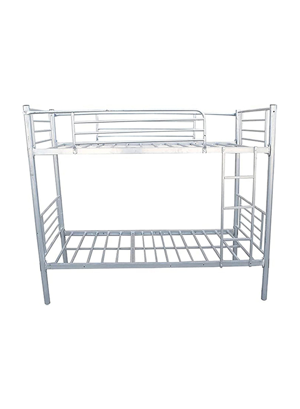 Steel Bunk Bed for Adults with Detachable Option, 195 x 90 x 170cm, Silver