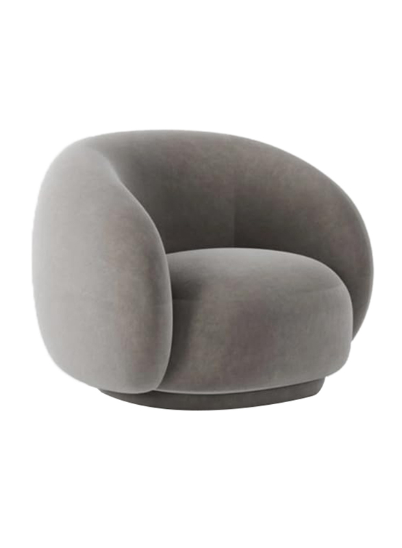 Modern Design High Back Armrest Floor Sofa MM TEX, Single Chair, Grey