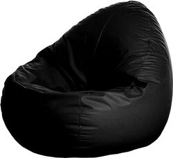 Shapy chair Bean Bag chair soft and comfortable XX-Large & XXX-Large (MM TEX) (XXX-Large Rexine, Black)