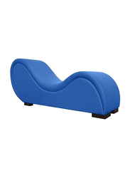 Design Comfortable & Relaxing Modrean Love Seat S-Shape Leather Sofa MM TEX, Blue