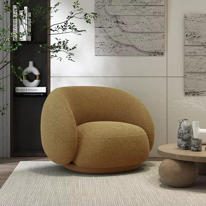 Modern Design High Back Armrest Floor Sofa MM TEX, Single Chair, Dark Khaki