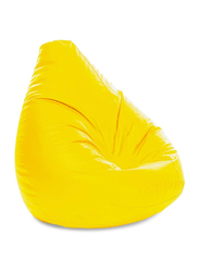 Back Support Pu Leather Bean Bag with filling MM TEX, Extra Large, Yellow