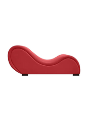 Design Comfortable & Relaxing Modrean Love Seat S-Shape Leather Sofa MM TEX, Red