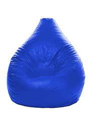 Back Support Pu Leather Bean Bag with filling MM TEX, Extra Large, Blue