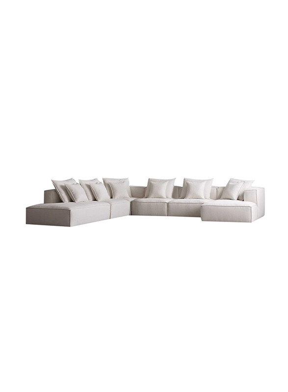 

Generic Modern Style L-Shape Luxury Villa Living Room Furniture Sofa Set, White