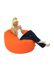 Soft and Comfortable Leather Bean Bag with filling MM TEX, Orange