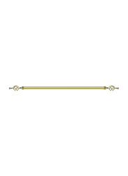 Roman Adjustable Mm Tex Curtain Single Rod with Rings and Brackets, 160-300cm, Gold