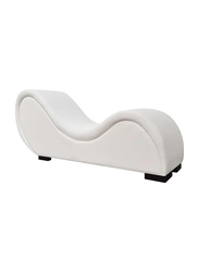 Design Comfortable & Relaxing Modrean Love Seat S-Shape Leather Sofa MM TEX, White